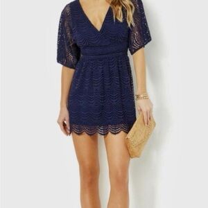 Lilly Pulitzer NWT Navy Lace Mini Dress